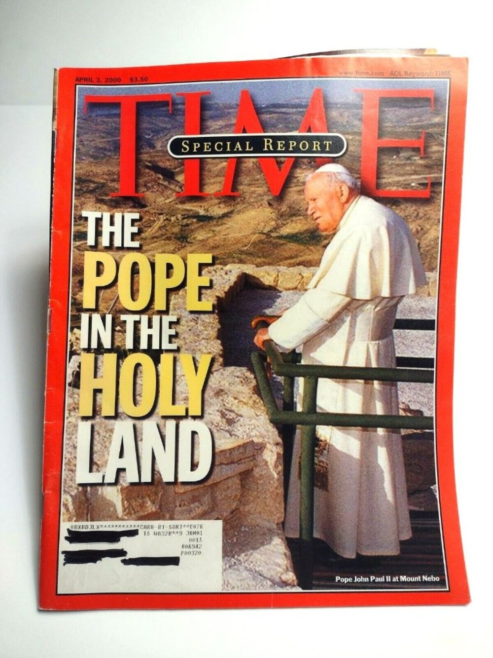 Time Magazine The Pope In The Holy Land John Paul 2 April 2000 Putin Clinton